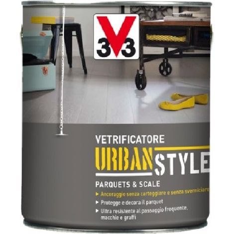 V33 - VETRIFICATORE PARQUET NERO INDUSTRIALE BRILLANTE LT.0,75