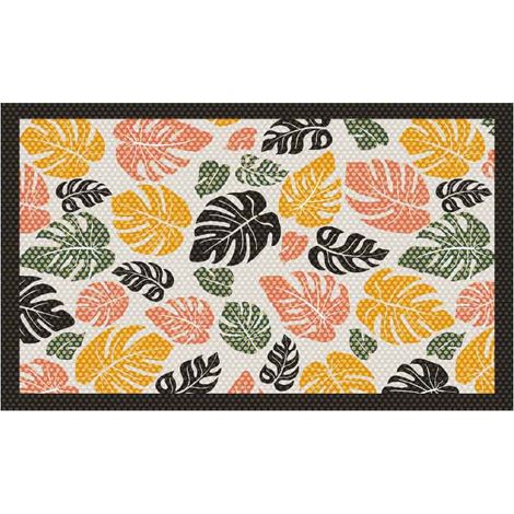 Alfombra de terciopelo Summerleafs 2 45 x 75 cm - Mercury