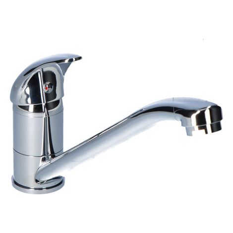 Rubinetto monoforo per lavabo Alba con bocca girevole, cromato (1/3)