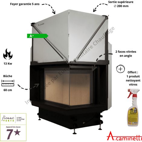 Foyer bois Quattro 70R Premium A.Caminetti (1/3)