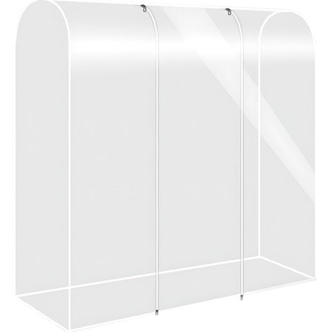 Housse de Protection pour Portant À Vêtements, Housse de Portant À Vêtements Transparente Anti-Poussière Avec Zip 120×50×150 cm pour Résistant à l'Humidité de La Poussière Housse de Vêtement (1/5)