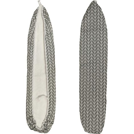 vhbw Housse de table de repassage remplacement pour Leifheit Thermo Reflect M pour planche à repasser blanc / gris