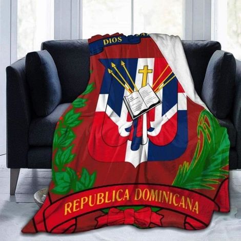1 pièce Couverture drapeau République dominicaine, rectangulaire, douce et respirante, pour enfants, usage intérieur