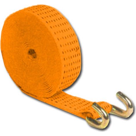 Nastro a cricchetto 50 mm x 10 m slm. arancione con gancio aperto