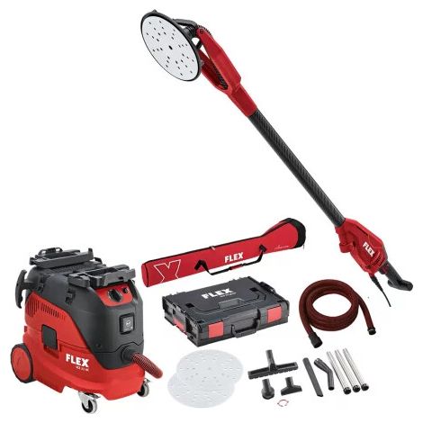 Flex – Ponceuse girafe GE 6 X-EC 500W Ø225mm – Moteur brushless – Aspiration automatique VCE 33 L AC – 534958 - GE 6 X