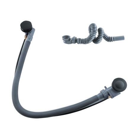 FugaFlow Eccelente Ensemble vidage de baignoire - commande rotative - prolongé - noir mat