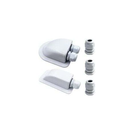 Waterproof cable gland for roofs 2/1, suitable for all types of roofs (2 pieces, white) (1/5)