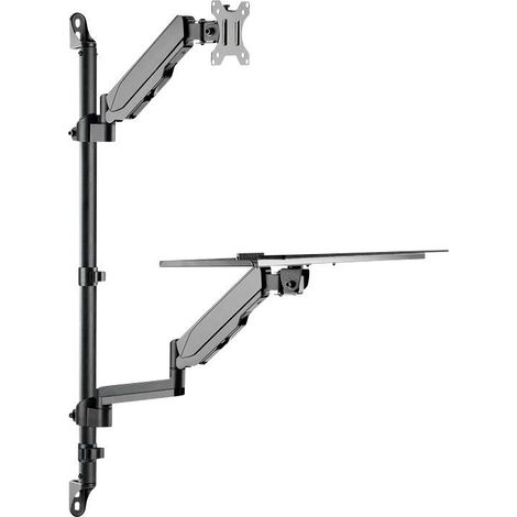 Neomounts WL90-325BL1 Support mural pour écran 1 Écran(s) 43,2 cm (17) - 81,3 cm (32) noir tablette pour clavier, rég (1/5)