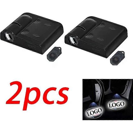 Lot de 2 projecteurs LED HD sans fil pour portières de voiture, avec logo de bienvenue et éclairage d'ambiance. Accessoires pour véhicules universels, notamment Suzuki. (1/5)