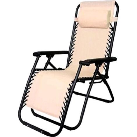 Sedia SDRAIO in ACCIAIO MULTIPOSIZIONE mod. ALIVIO PAPILLON Colore BEIGE