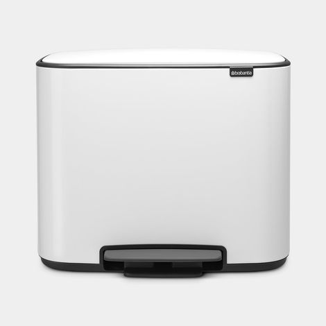 Brabantia 8710755121005 Bo Pattumiera a Pedale 3 x 11 L Chiusura Morbida Base Antiscivolo Secchi Rimovibili colore Bianco (1/4)