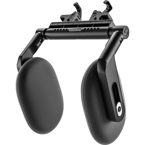 Coussin de tête de siège auto, rotation à 360°, support de cou réglable, noir (1/2)