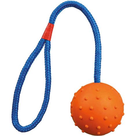 TRIXIE BALLE SUR UNE CORDE EN CAOUTCHOUC POUR CHIEN NATUREL ZOO 618128 (1/5)