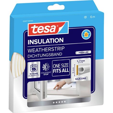 Tesa Profilo Premium Flessibile bianco 6 metri giunto di tenuta (1/5)