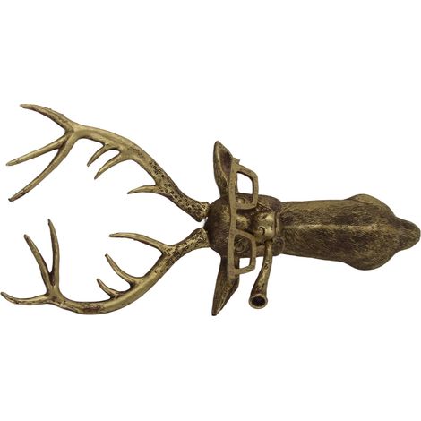 Lot mural tête de cerf en résine, décoration suspendue pour salon (lot de 1) (1/5)