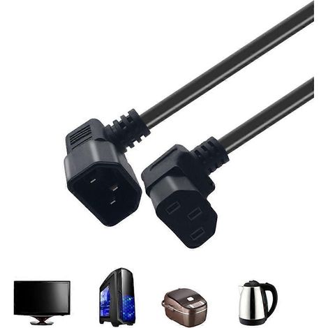 Adaptateurs IEC 320 C13 vers C14, câble adaptateur C14 vers C13, adaptateurs secteur pour ordinateurs portables (1/4)