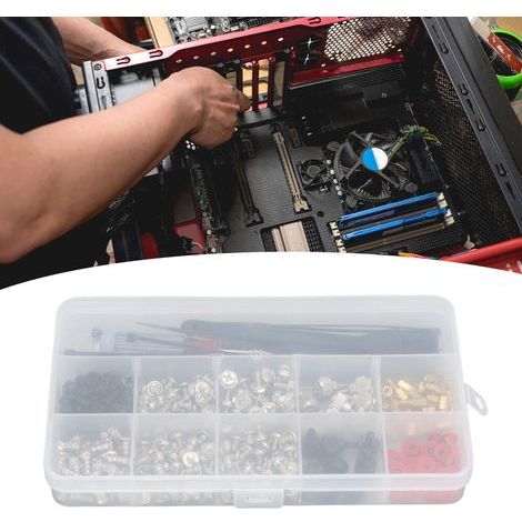 Kit de Maintenance 362 Pièces avec Vis pour Ordinateur, Serre-Câble, Tournevis, Rondelle et Brosse de Nettoyage (1/5)