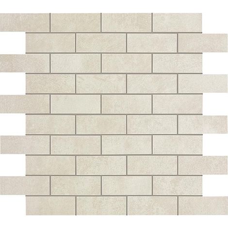 Mosaïque effet Béton Gris Luce 7,5x2,9 cm Brick 30,5x30,5x0,85 cm Mat Gravino - Mur intérieur (vendu par carton de 0,558 m²) - RO'MA CARRELAGE