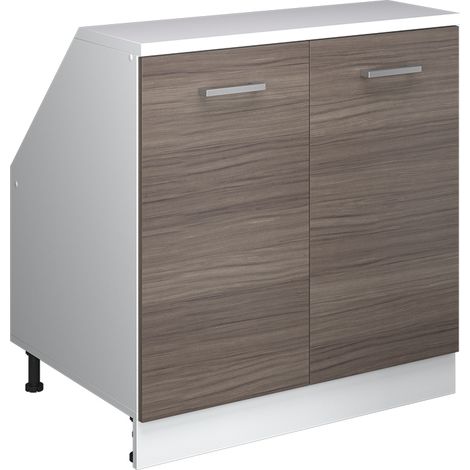 Meuble sous pente R-Line, Gris noble, 80cm 2 portes, 60 cm de profondeur, Vicco (1/5)
