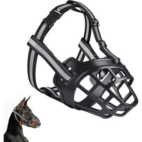 Muselière pour Chien, Musoliaire Taille 3, Anti Aboiement, Museliere Chien pour Petits, Moyens et Grands avec Sangles Réglables, (1/5)
