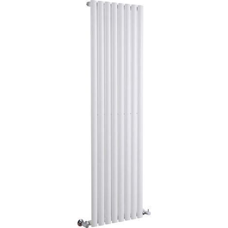 Hudson Reed – Radiateur vertical en acier 160 x 47,2cm – Puissance 1122W – Finition blanche RAL 9016 – Chauffe rapide pour système chauffage central