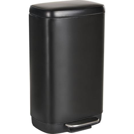 Tretmülleimer 30 L ECOCOLLECT Metall Schwarz