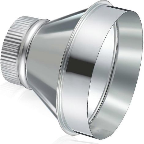 Réducteur/Élargisseur de conduit de 7 pouces à 4 pouces, adaptateur de conduit d'air en acier galvanisé, tuyau rond serti pour système de ventilation CVC (1/5)