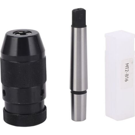 B16 keyless self-tightening drill chuck, 1–13 mm, with MT2 extension for lathes and drills (1/5)