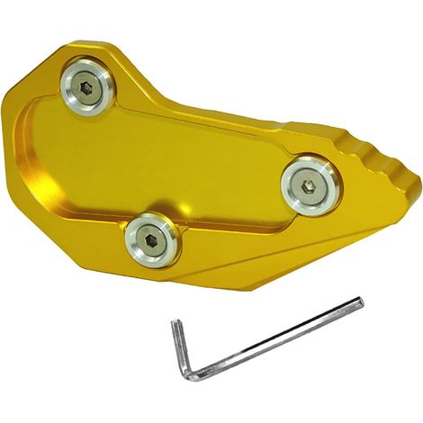 (Or) Compatible avec BMW R1200RS R1200R R1200 RS/R 2015-2018 Moto - Extension de béquille latérale CNC - Plaque de support élargie maxpower (1/4)