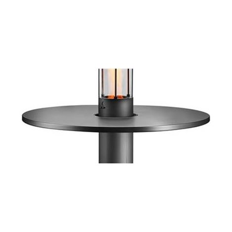 Faro Barcelona – Table XL en acier inoxydable pour chauffage à pellets – Diamètre 107cm – Convivialité autour du feu – Accessoire chauffage extérieur