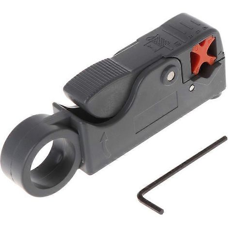 Outil de coupe rotatif pour câble coaxial RG58/RG6 (1 pièce) - Dénudeur pour câble gris (1/5)