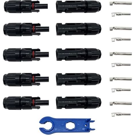 5 paires de prises solaires, IP67 plug panneau solaire mâle/femelle connecteur de câble de panneau solaire, connecteur solaire (1/5)