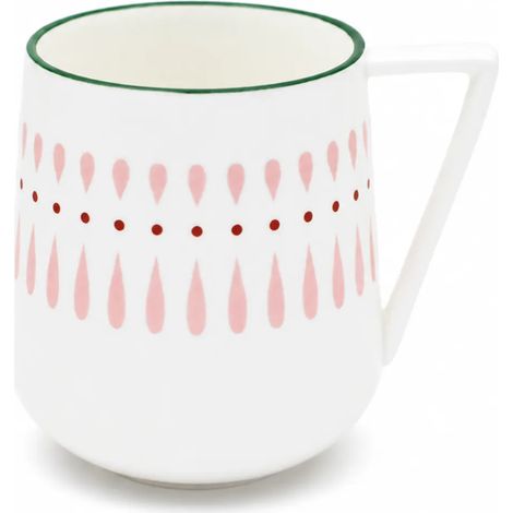 LEA Porzellantasse 450 ml grün rosa Duka (1/5)