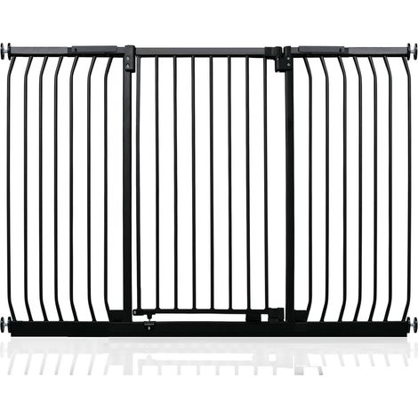 Safetots Extra Tall Elite Safety Gate, 152cm - 161cm, Matt Black, Extra Tall 96.8cm in Height, Pressure Fit Stair Gate
