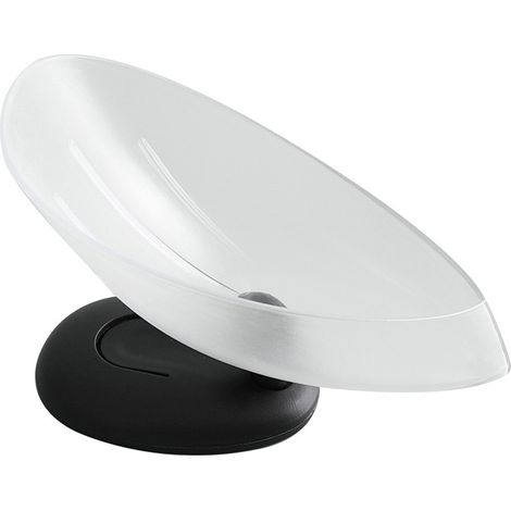 1 Jabonera giratoria, diseño autodrenante, ventosa de silicona, libre de BPA, para baño y cocina. (1/5)