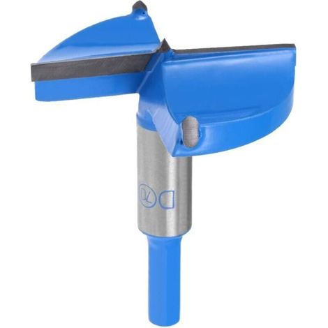 Forstner Forets 70mm Tungstène Carbure Bois Trou Scie Ouvre-tarière Travail Bois Charnière Trou Forage Alésage Mèche Coupeur Bleu Gris (1/5)
