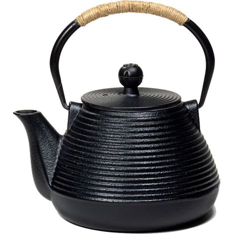 Tetsubin - Théière Japonaise Noire en fonte 1 L (1/2)