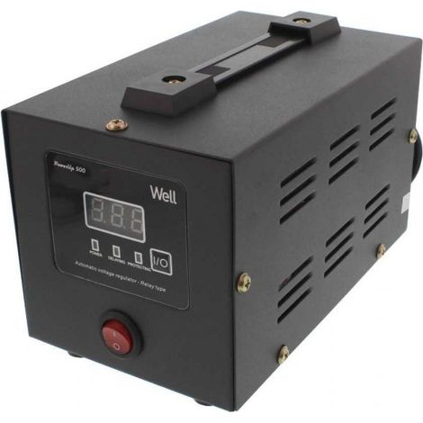 Régulateur électrique 500W – Tension 220V – Protection contre surtensions – Entrée 140V à 250V – Sortie 220V – 500VA – M-E (1/4)