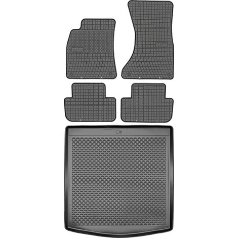 Juego de alfombrillas de goma para coche y maletero para Audi A4 B8 Sedán (2007-2015).