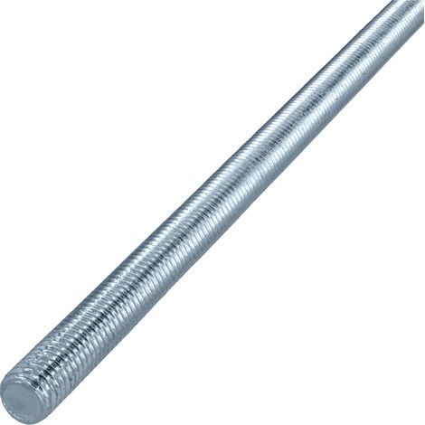 HELPMATE Asta filettata M6 x 330 mm in acciaio zincato - 2 barre filettate con filettatura metrica completa - Perni filettati con classe di resistenza 4.8, DIN 976