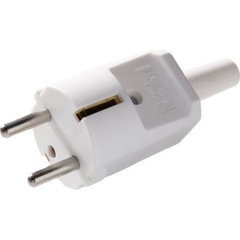Martin Kaiser 516/kws Fiche électrique mâle avec terre Polyamide 6 250 V blanc calcaire IP20 A744653