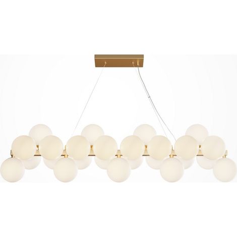Maytoni Lampadario contemporaneo Dallas 25 luci G9 oro bianco metallo vetro (1/4)