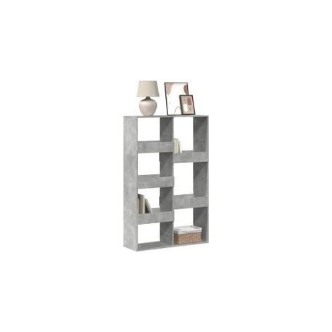 Bibliothèque gris béton 100x33x155,5 bois d'ingénierie (1/5)