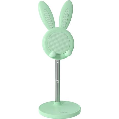 Mobile Phone Stand - Rabbit Shaped Phone Holder Adjustable Mobile Phone Stand Tablet Holder for Desktop - Green