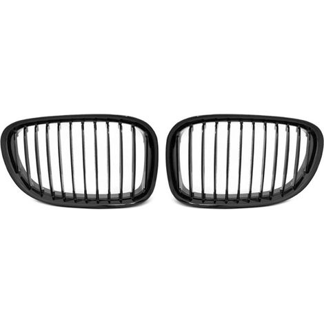 Paire grilles calandre BMW serie 7 F01 de 2009 a 2015 Noir brillant-27318119 (1/4)