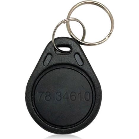 25 porte-clés ultra-minces noirs à capteur de proximité Wiegand 26 bits, compatibles avec les lecteurs de cartes 1386, 1326 et H10301. (1/5)