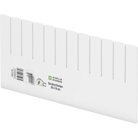 Surplus Systems Abtrenner für Eurobox 36 x 16 cm, weiß Boxen, Körbchen & Kisten