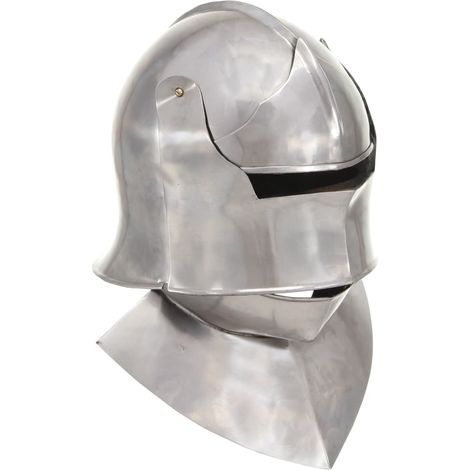 Teenpull – Mittelalterlicher Ritterhelm Antik Replik LARP Silbern Stahl (1/5)