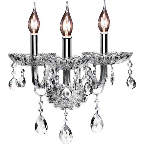 APPLIQUE MURALE 300759 CRISTAL BOUGIE 3-POINTS DE LUMIÈRE E14 (1/4)