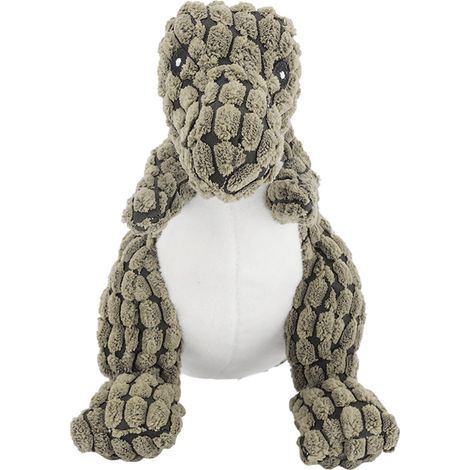 Jouet grinçant pour chien, nettoyage des dents, résistant aux morsures, interactif en forme de dinosaure, chiot en peluche à mâcher pour petit et moyen animal de compagnie, bleu marine S (1/5)
